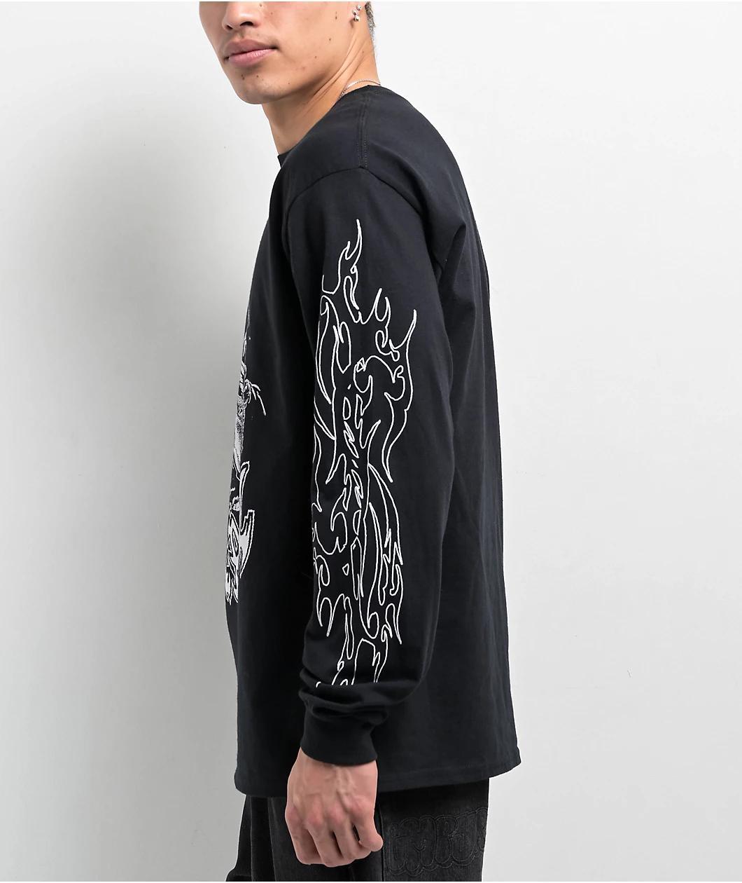 Vitriol Monster Flash Black Long Sleeve T-Shirt Product Image