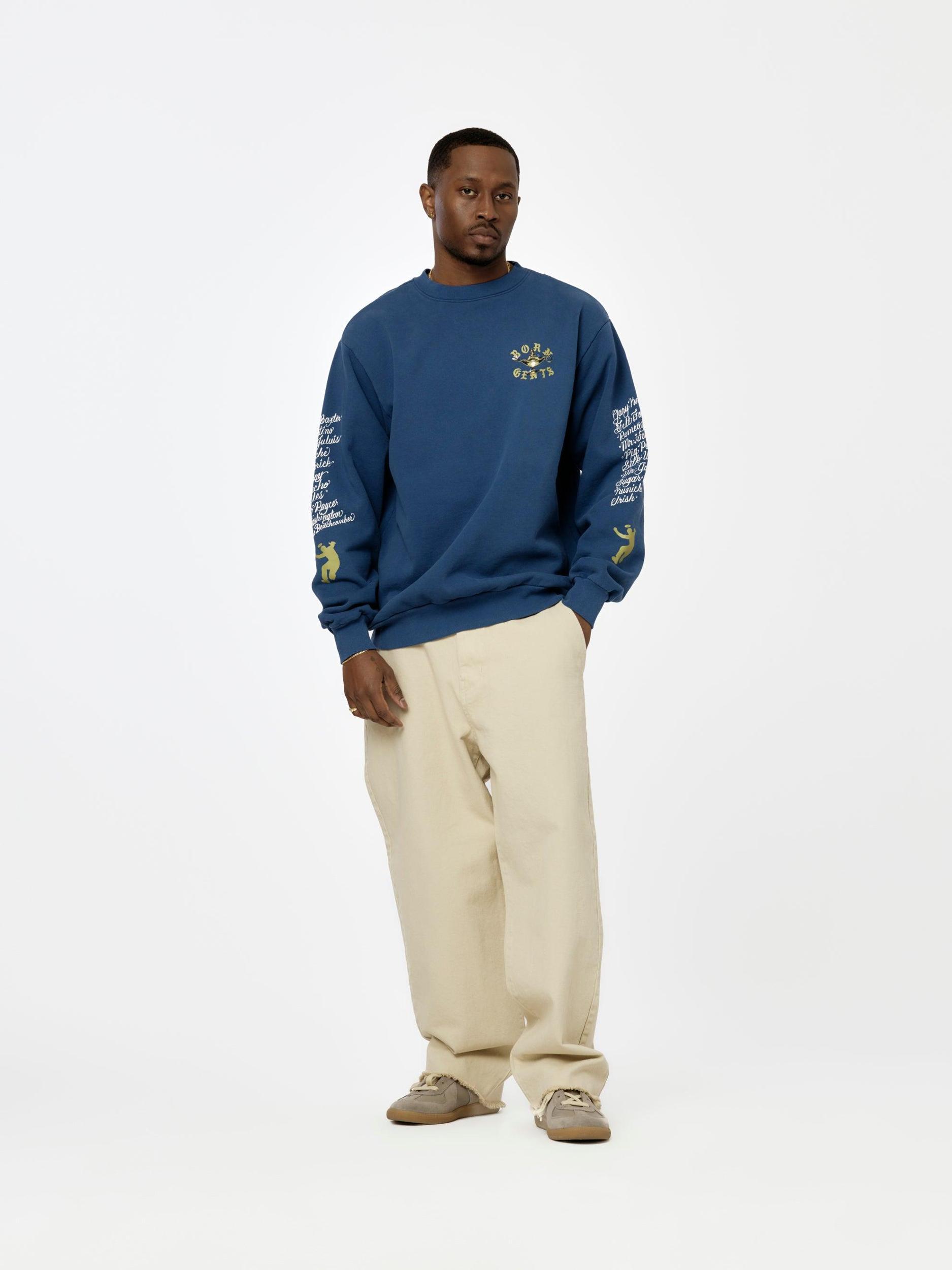 BXR + UNION GENTS OF DESIRE RULES CREWNECK (Cobalt) Product Image