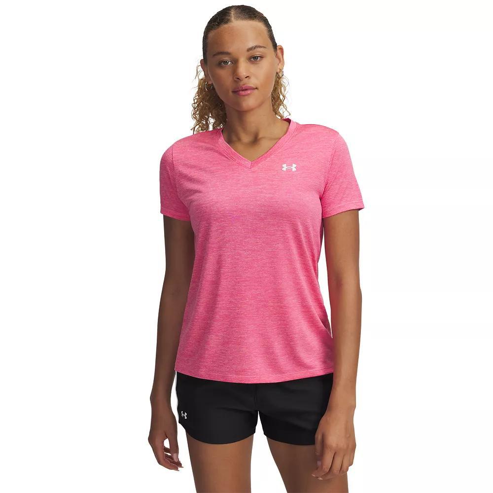 Women's Under Armour Tech™ V-Neck Short Sleeve Tee, Size: Medium, Gray Product Image