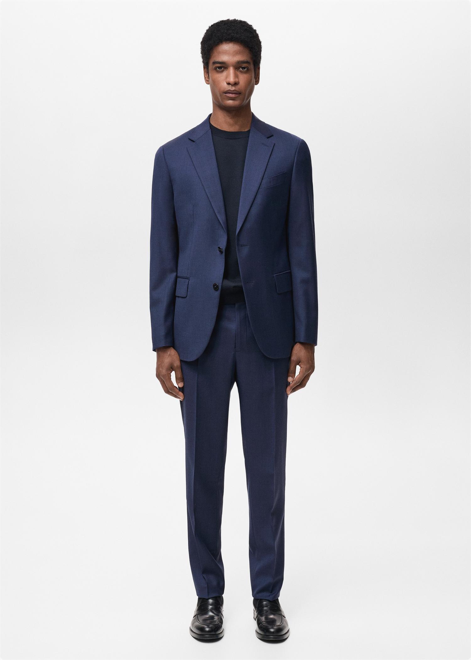 Turin 100% virgin wool suit pants - Men | MANGO USA Product Image