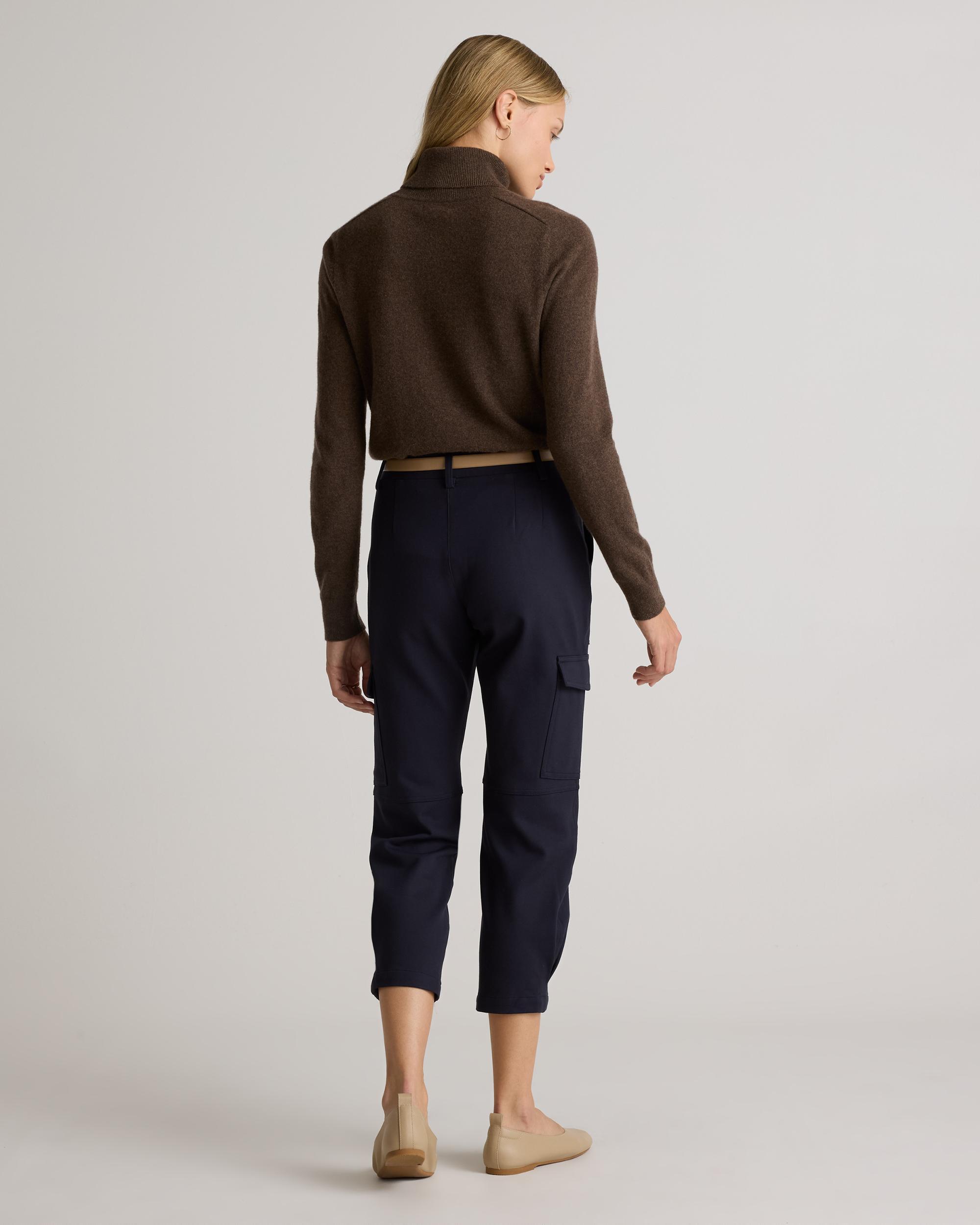 Quince | Women's Ultra-Stretch Ponte Tapered Cargo Pants Rayon Product Image