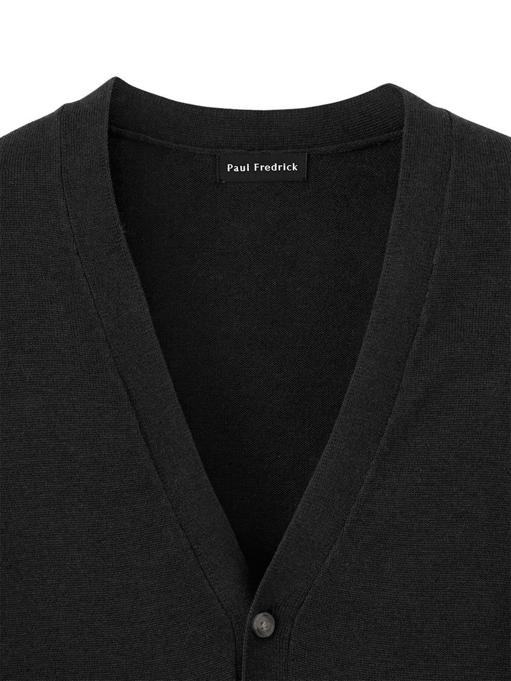 Supima Cotton Button Front Cardigan - Plum Product Image
