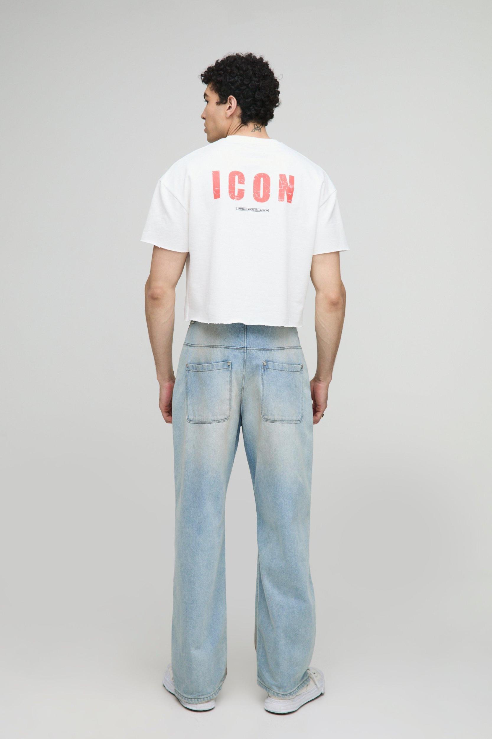 Oversized Boxy Sex Icon Pride Loopback T-Shirt | boohooMAN USA Product Image