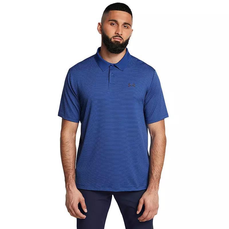 Big & Tall Under Armour Classic-Fit Striped Performance Polo, Men's, Size: Large Tall, Hydro Blue Product Image