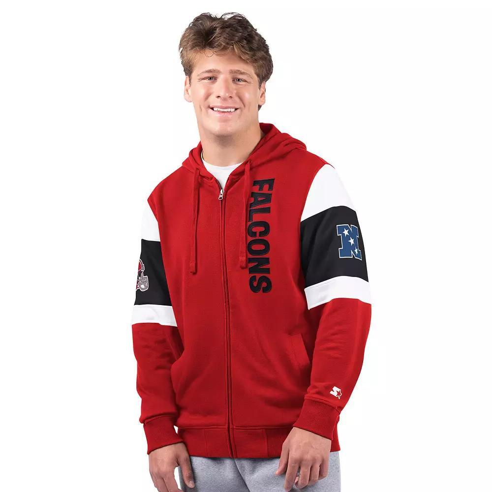 Men's Starter Red Atlanta Falcons Extreme Vintage Logo Full-Zip Hoodie, Size: XL Product Image