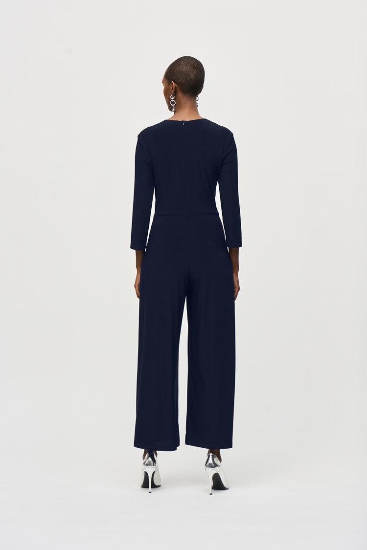 Silky Knit Wrap Jumpsuit Product Image