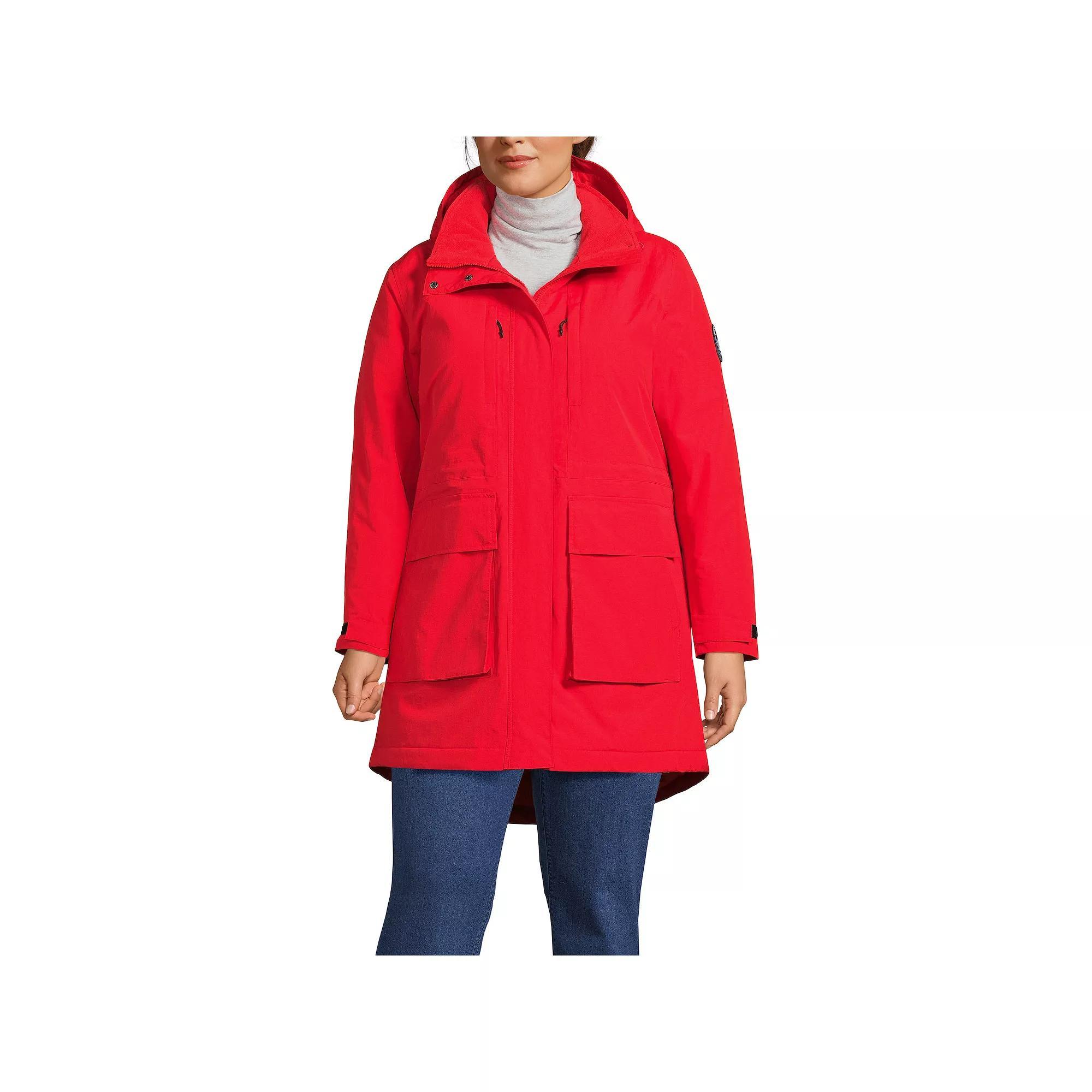 Plus Size Lands' End Squall Waterproof Insulated Winter Parka, Women's, Size: 2XL, Green Product Image