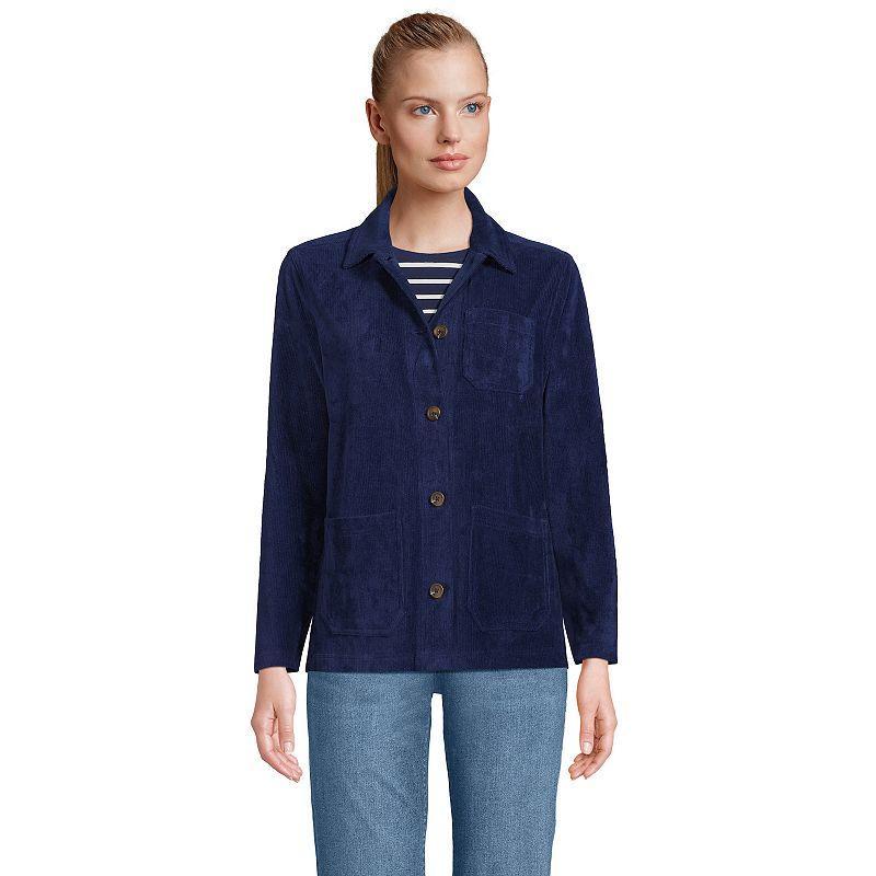 Women's Lands' End Long Sleeve Sport Cord Chore Jacket, Size: XL, Black Product Image