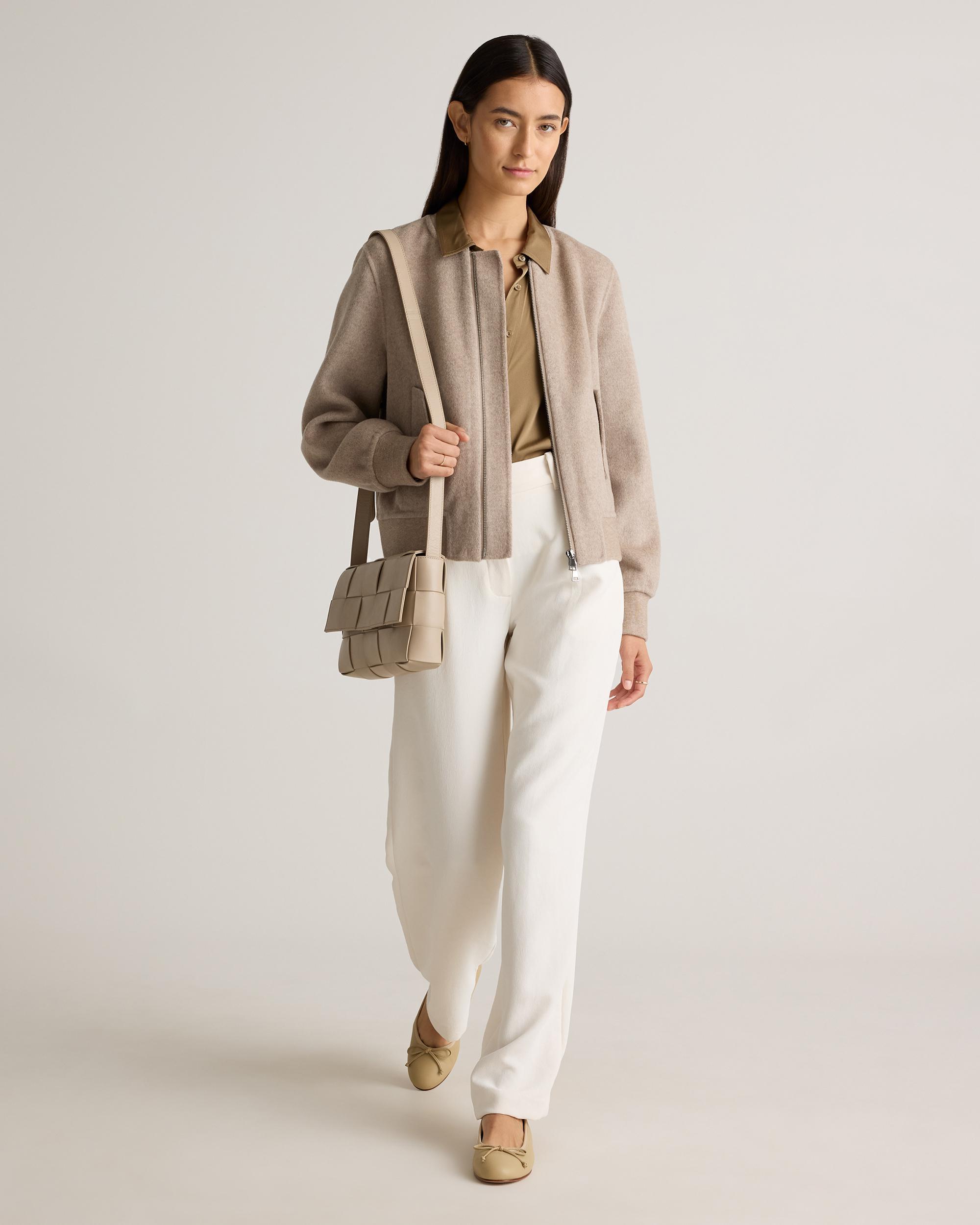 Quince | Women's Double-Faced Merino Wool Bomber Jacket Size XS Product Image