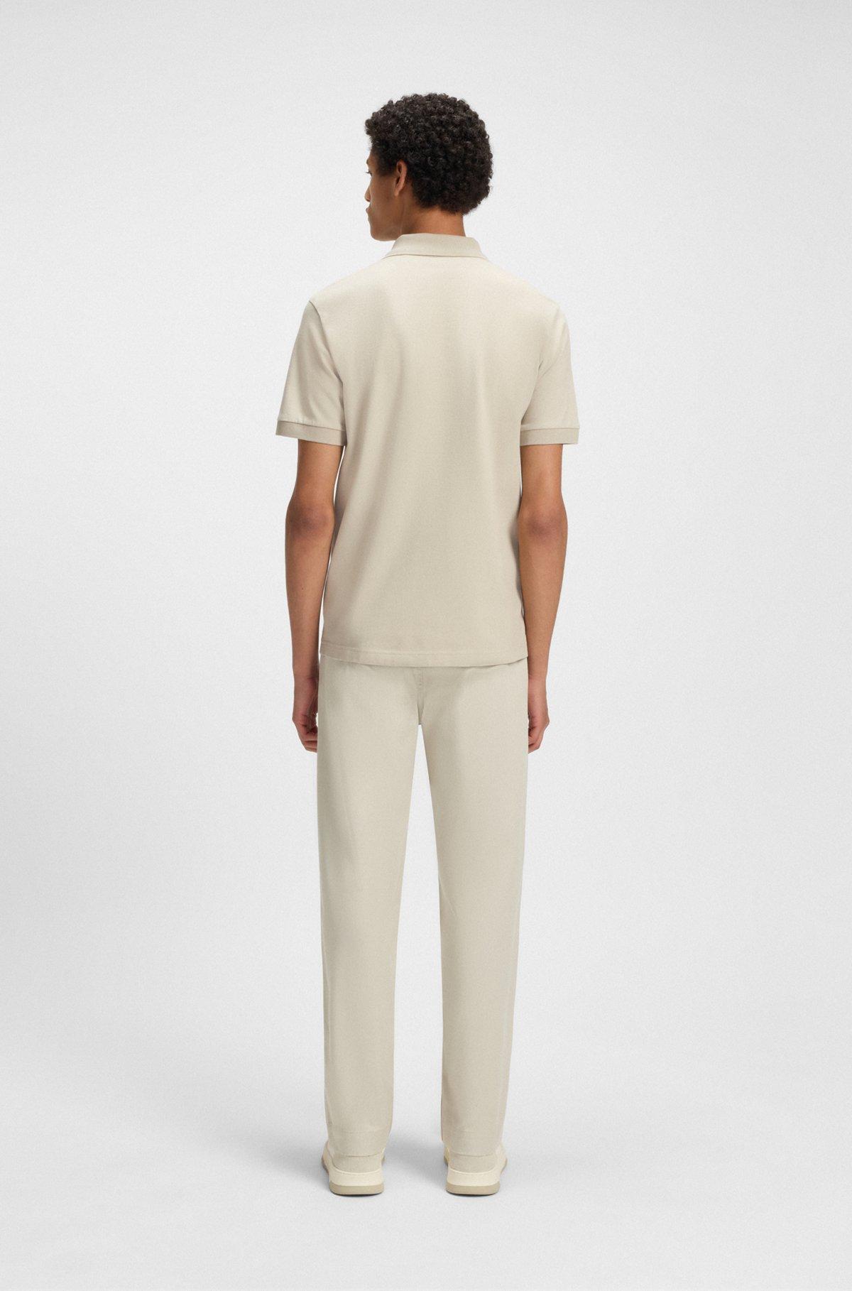 Extra-slim-fit stretch-cotton shirt with logo tape Product Image