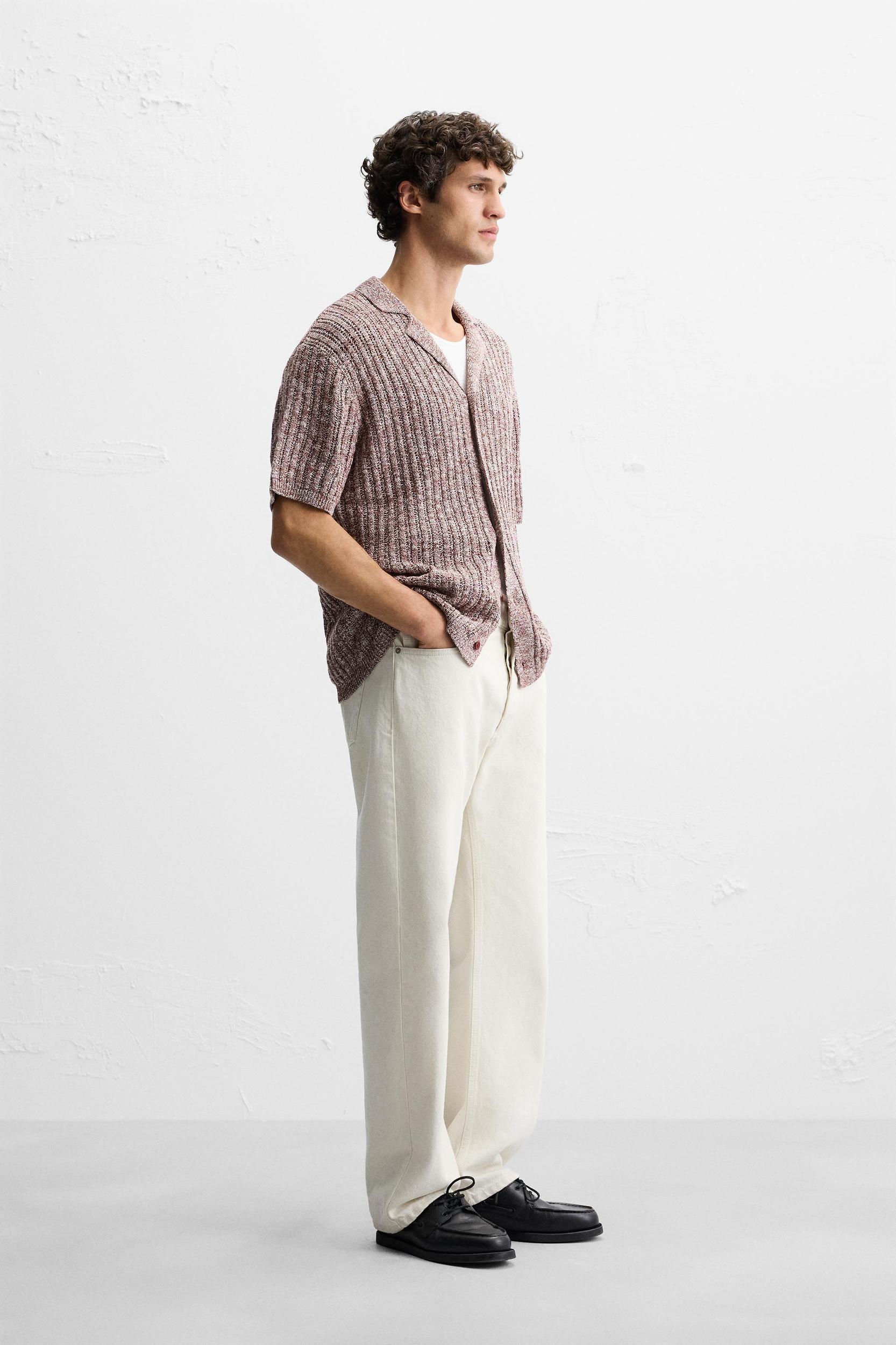 CONTRAST KNIT SHIRT Product Image
