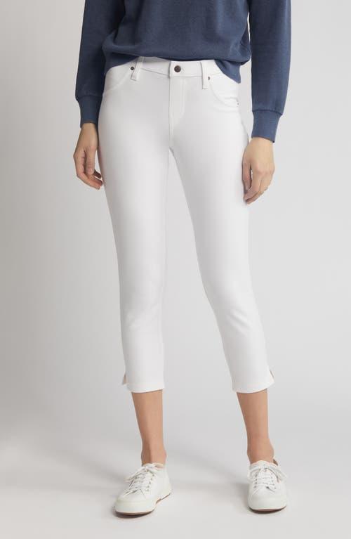 HUE Ankle Slit Essential Denim Capri Leggings (Medium Wash) Women's Clothing Product Image