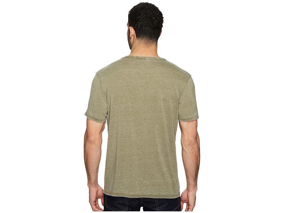 Lucky Brand Short Sleeve Button Notch Neck Venice Burnout T Product Image