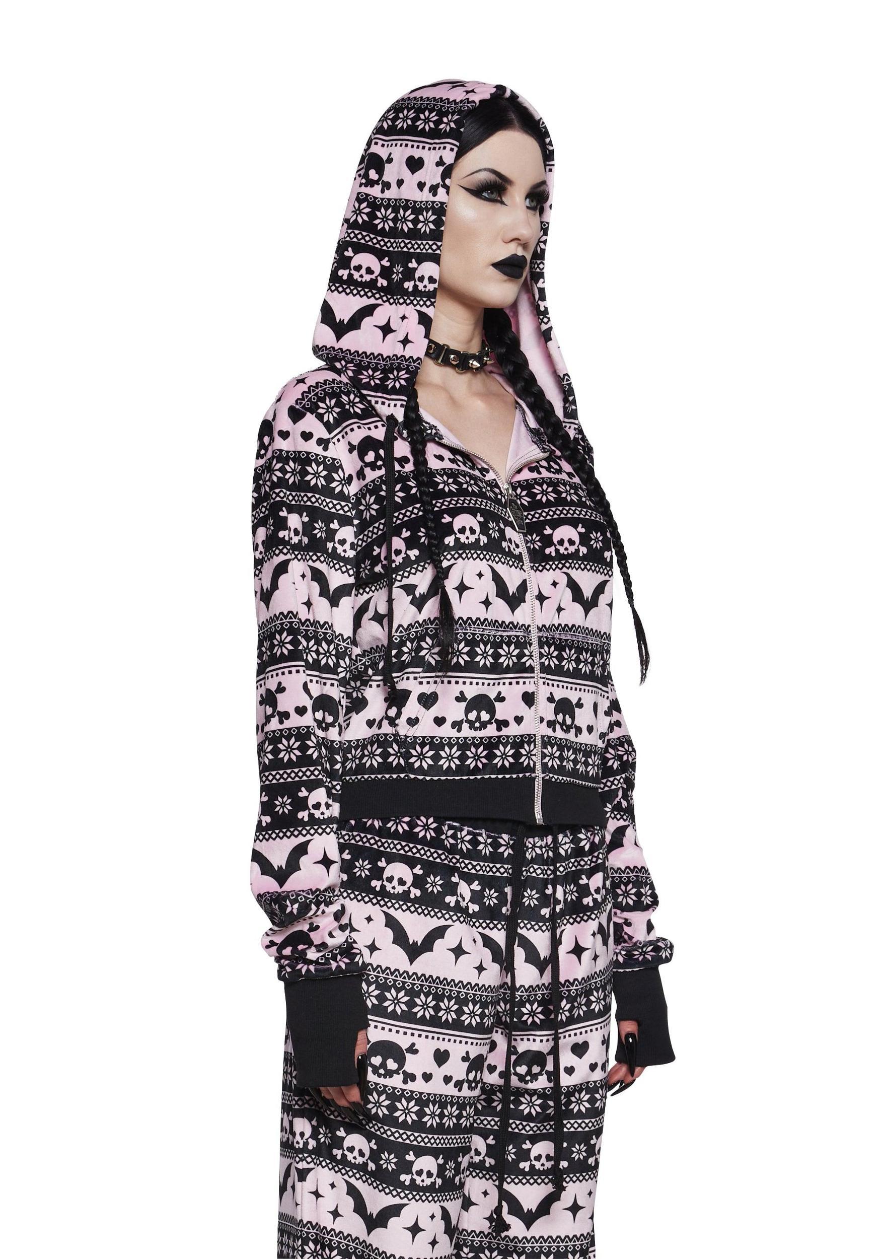 Deck The Skulls Zip-Up Hoodie Girls Product Image