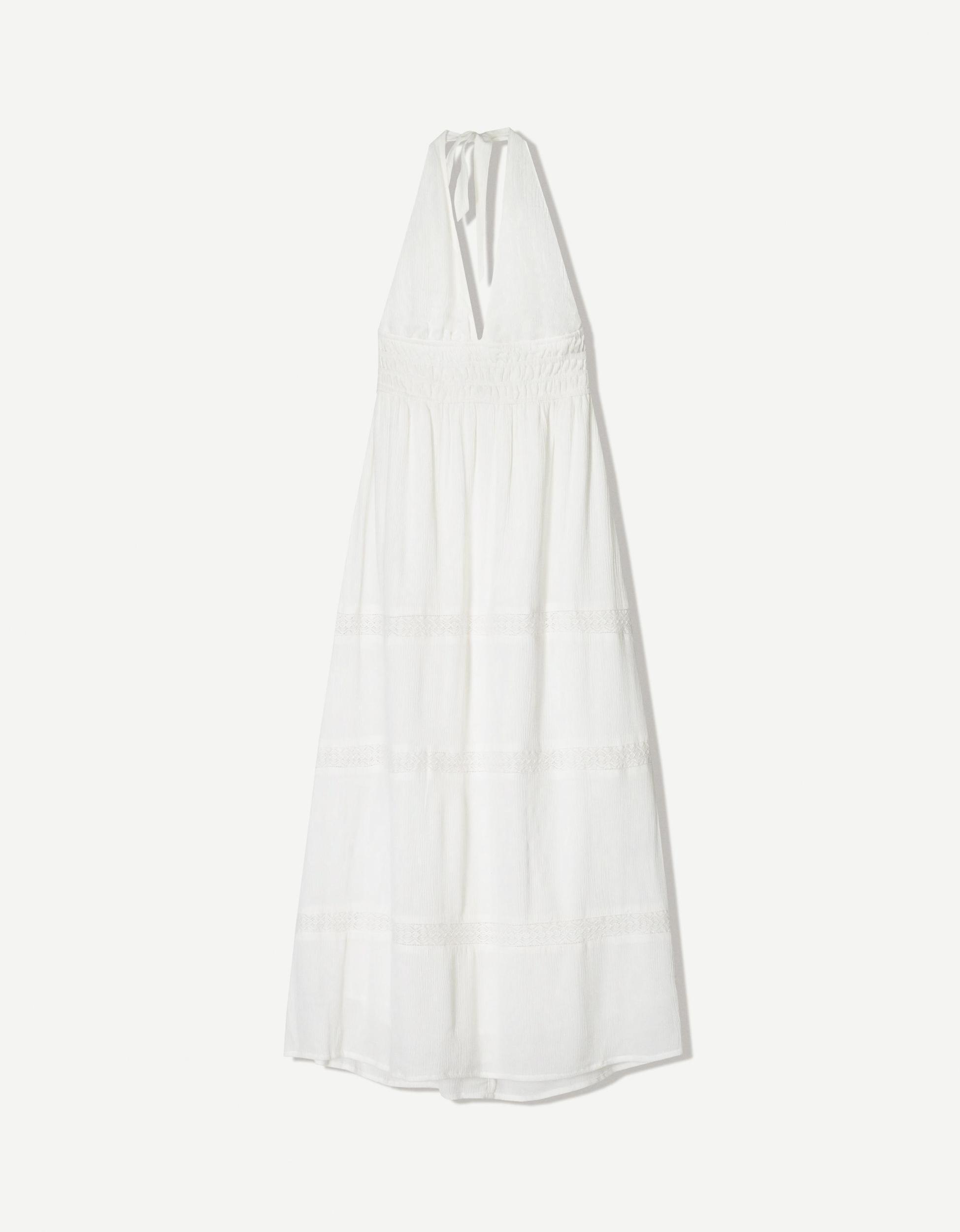 Halter dress with ruffles Product Image