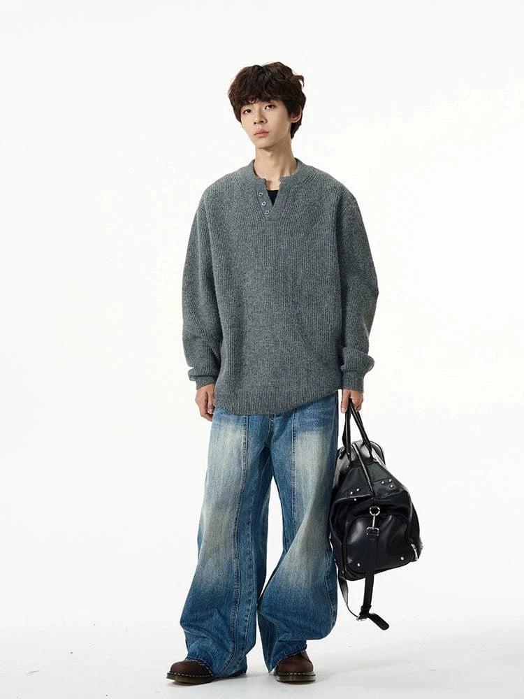 RT No. 18701 RECONSTRUCTED WASHED BLUE DENIM JEANS Product Image