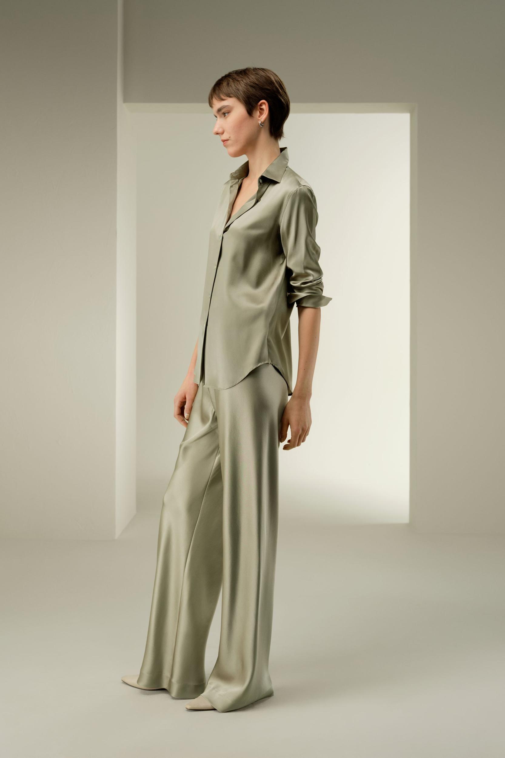 Timeless Silk Charmeuse Shirt Product Image