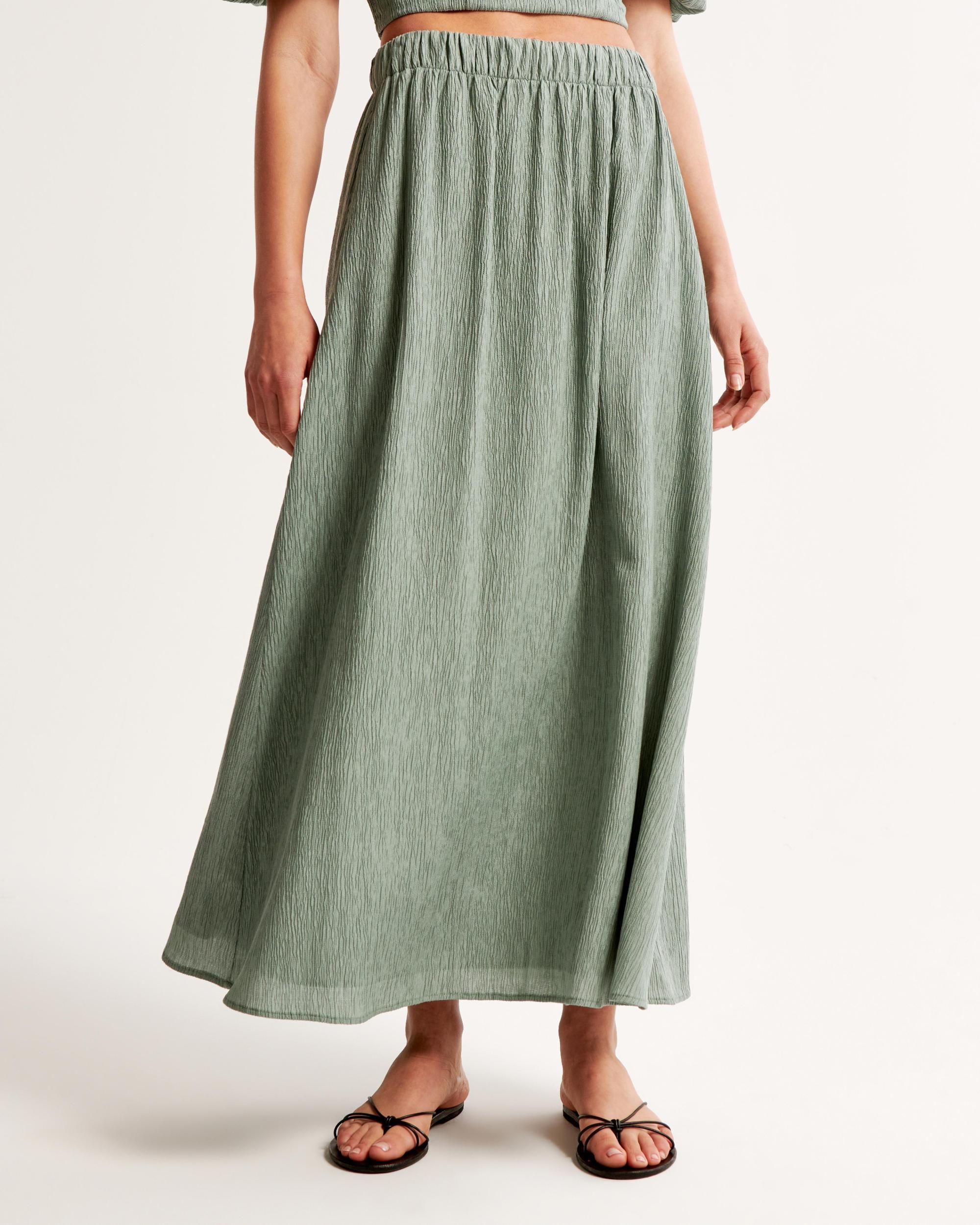 Crinkle Flowy Maxi Skirt Product Image