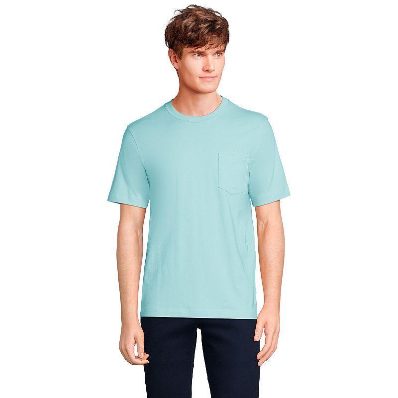 Big & Tall Lands' End Super Pocket Tee, Men's, Size: Large Tall, Gray Grey Product Image