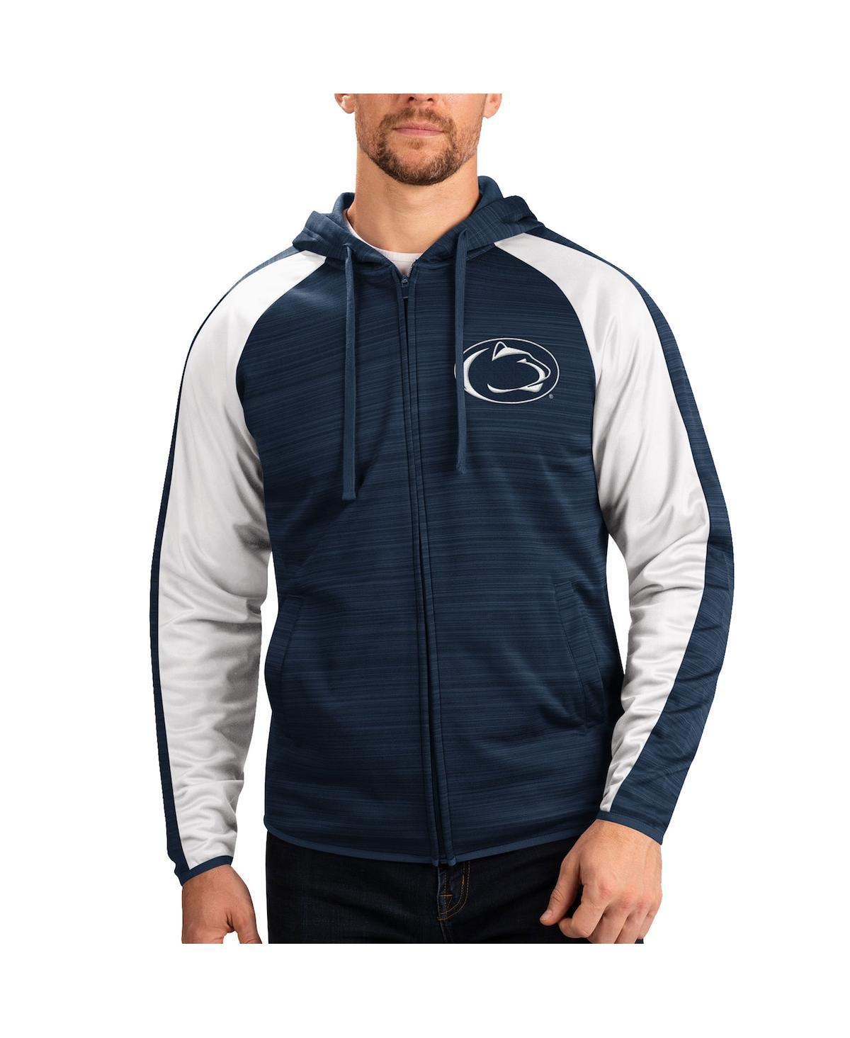 Men's G-III Sports by Carl Banks Navy Penn State Nittany Lions Neutral Zone Raglan Full-Zip Track Jacket Hoodie, Size: XL, Blue Product Image