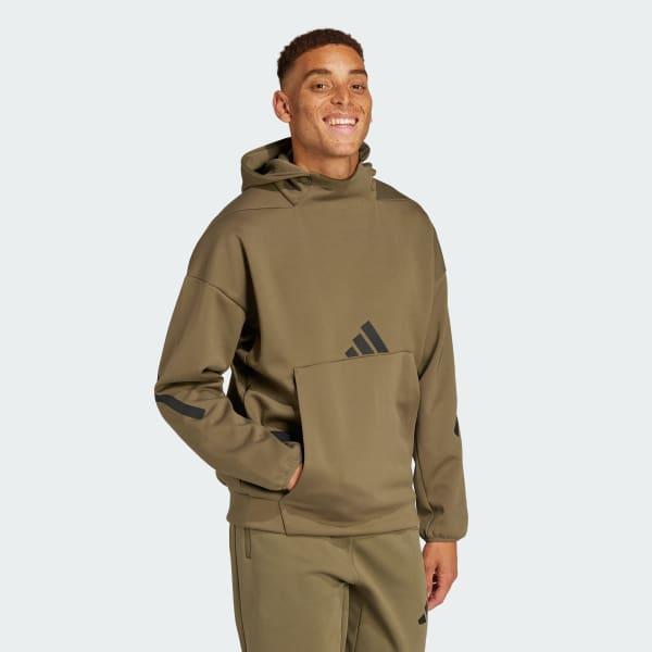 adidas Z.N.E. Hoodie Olive Strata S Mens Product Image