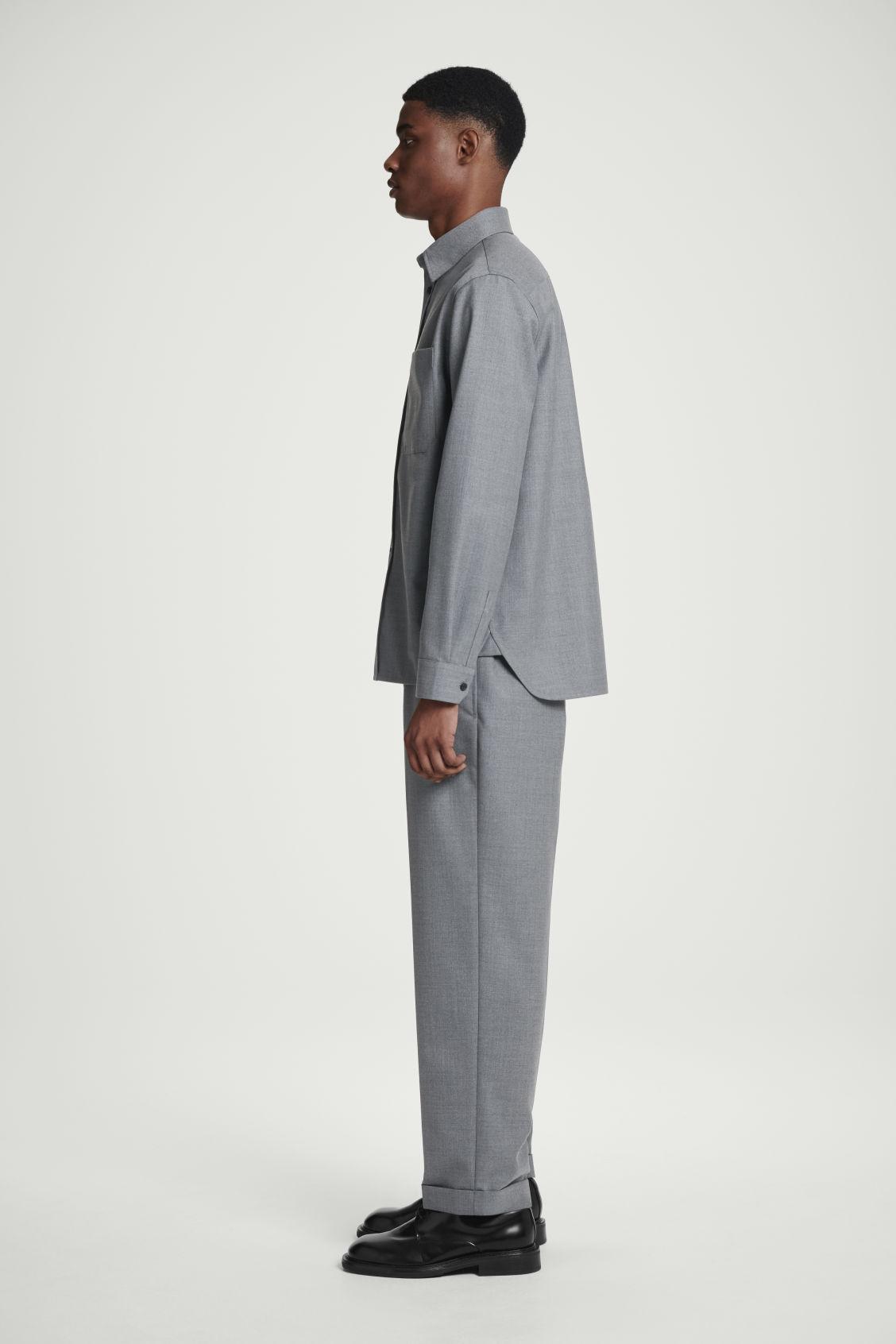 RELAXED WOOL-BLEND UTILITY SHIRT Product Image