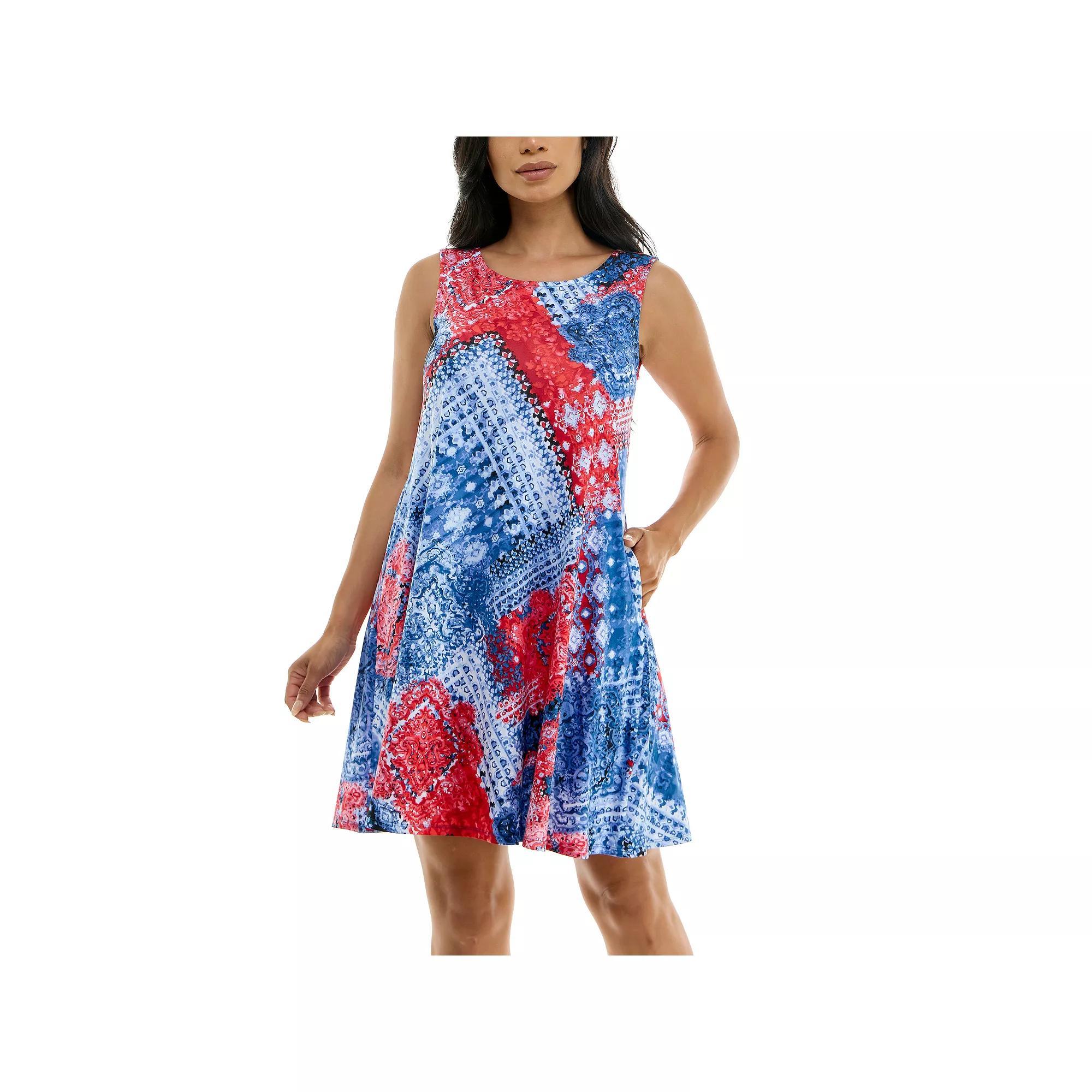 Womens Nina Leonard Floral Swing Dress Product Image