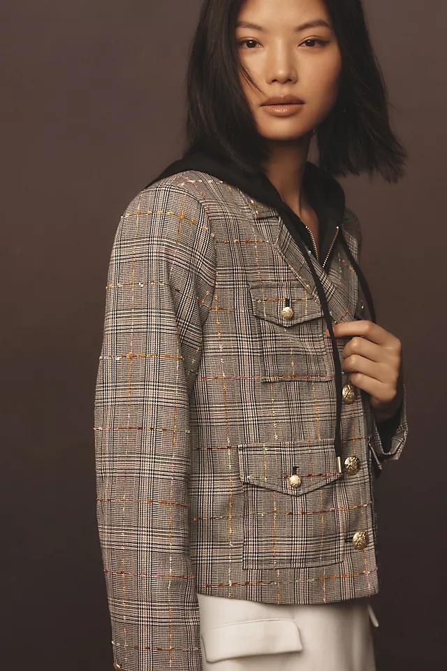 By Anthropologie Hooded Dickie Tweed Jacket Product Image