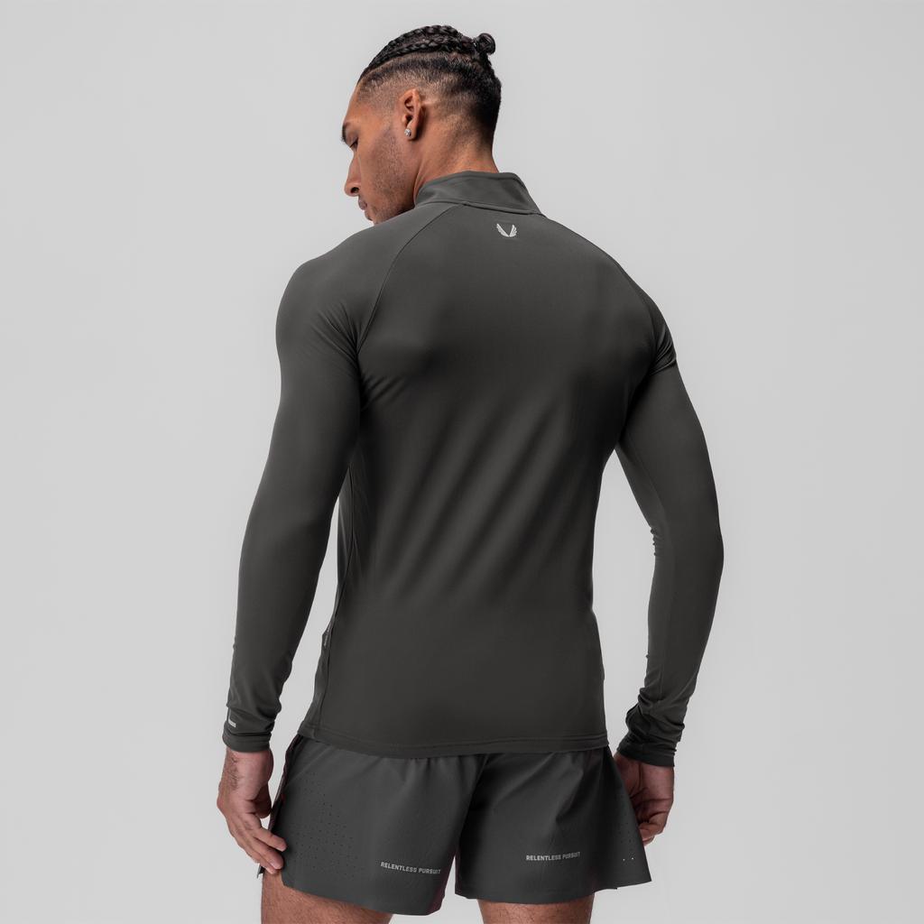 0906. Thermal Training Quarter Zip - Black "Cyber" Product Image