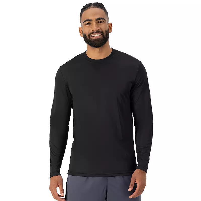 Men's Hanes® CoolDRI Long Sleeve Performance Tee, Size: XL, Blue Product Image