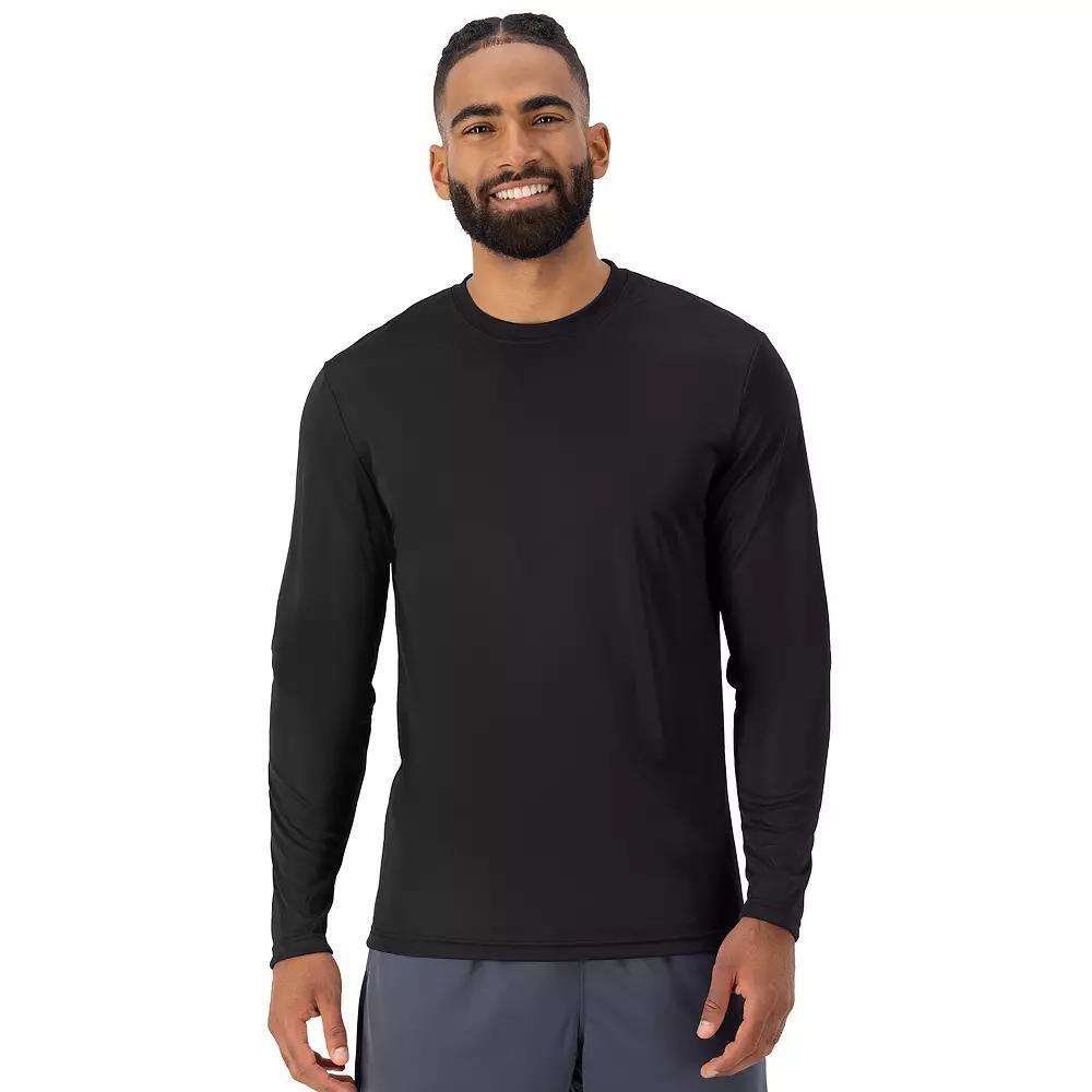 Men's Hanes® CoolDRI Long Sleeve Performance Tee, Size: XL, Blue Product Image