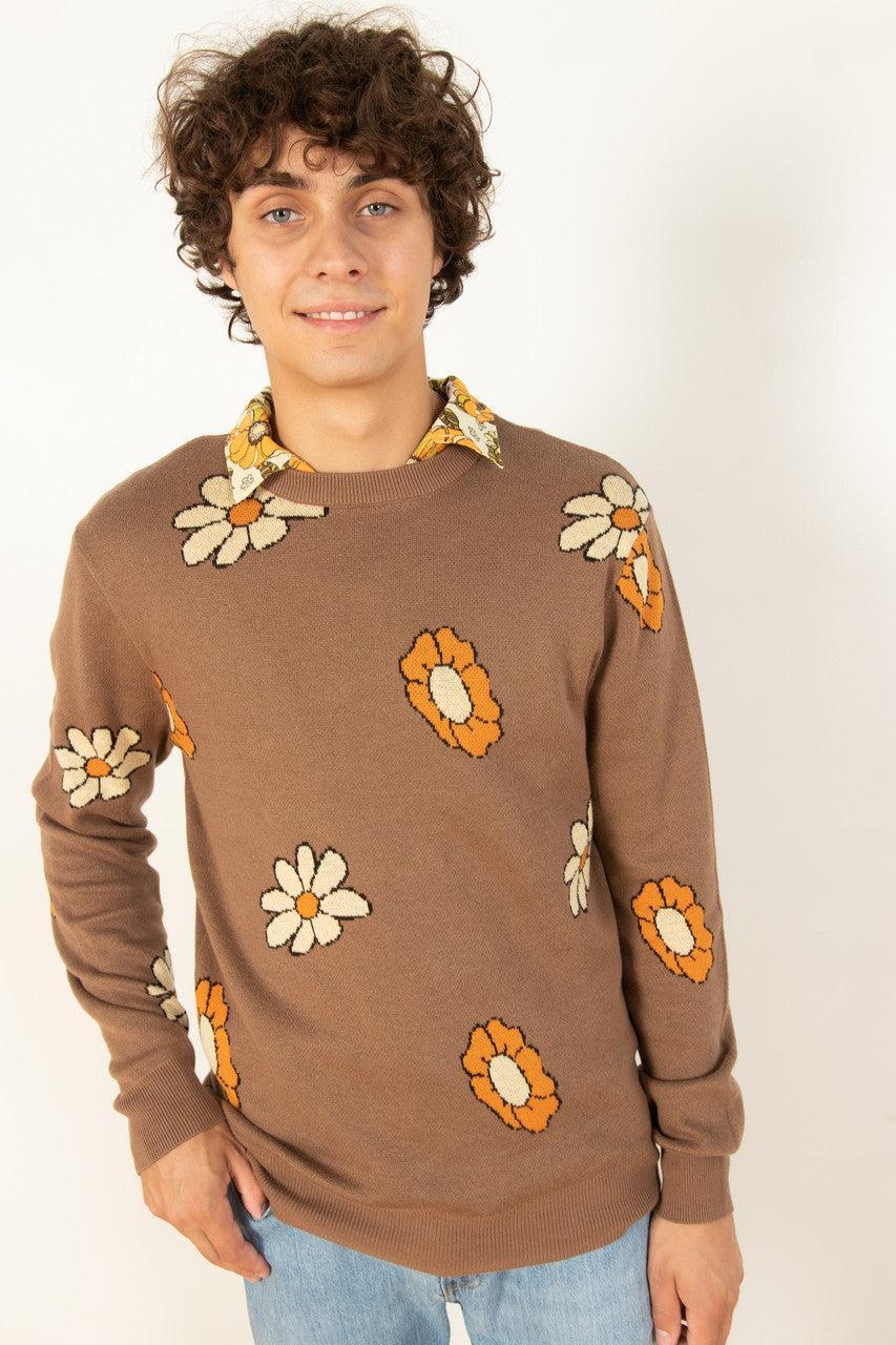 Mocha Floral Sweater Product Image