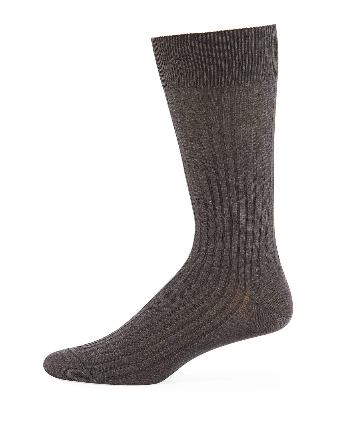 Men's Laburnum Ribbed Wool Mid-Calf Socks Product Image