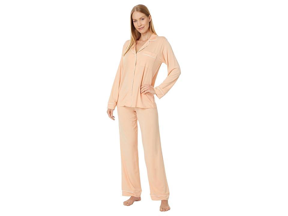 Eberjey Gisele Long Pj Set Forest Green/Ivory XS Product Image