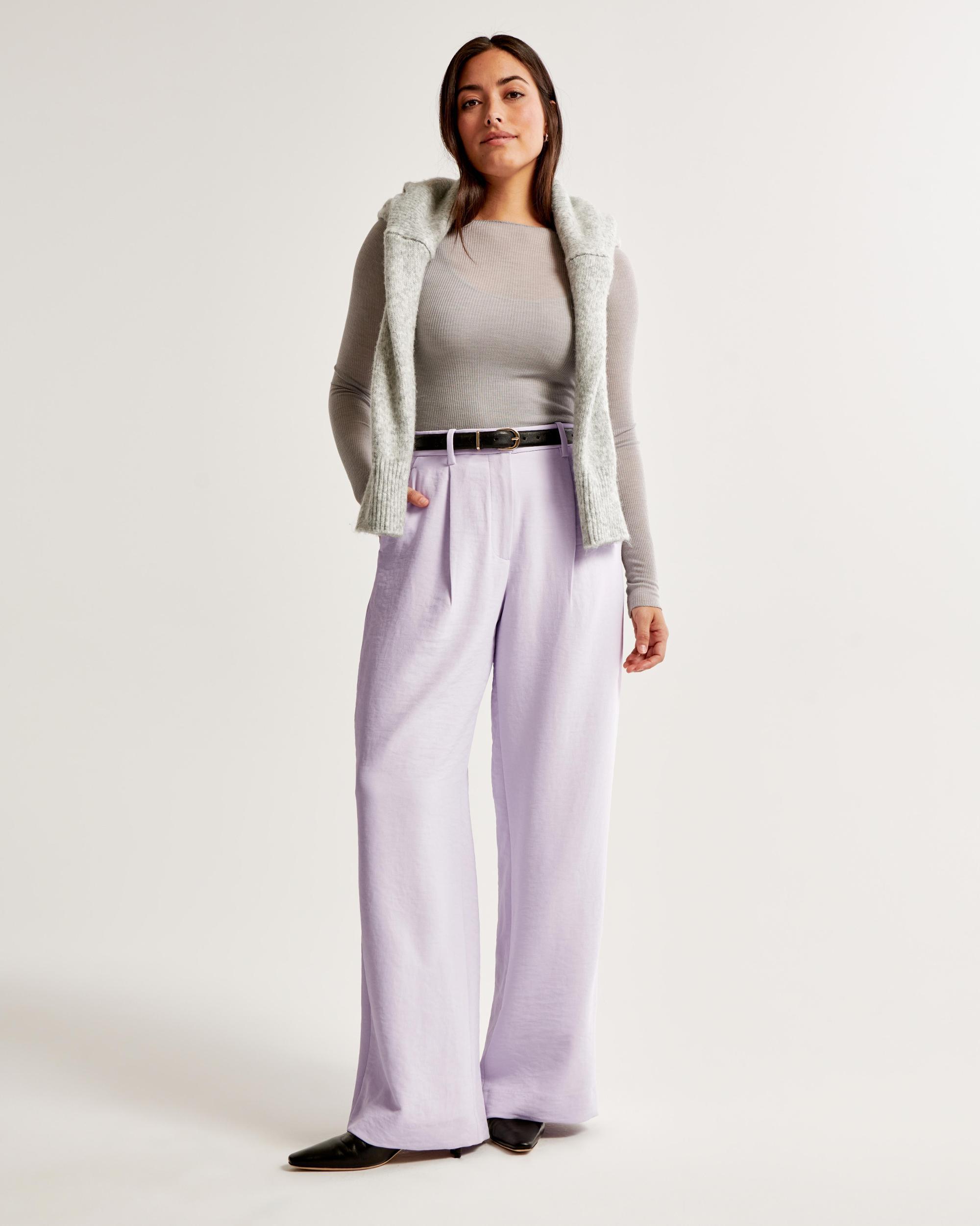 Curve Love A&F Harper Tailored Premium Crepe Pant Product Image