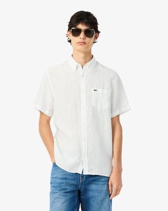 Short Sleeved Linen Shirt Product Image
