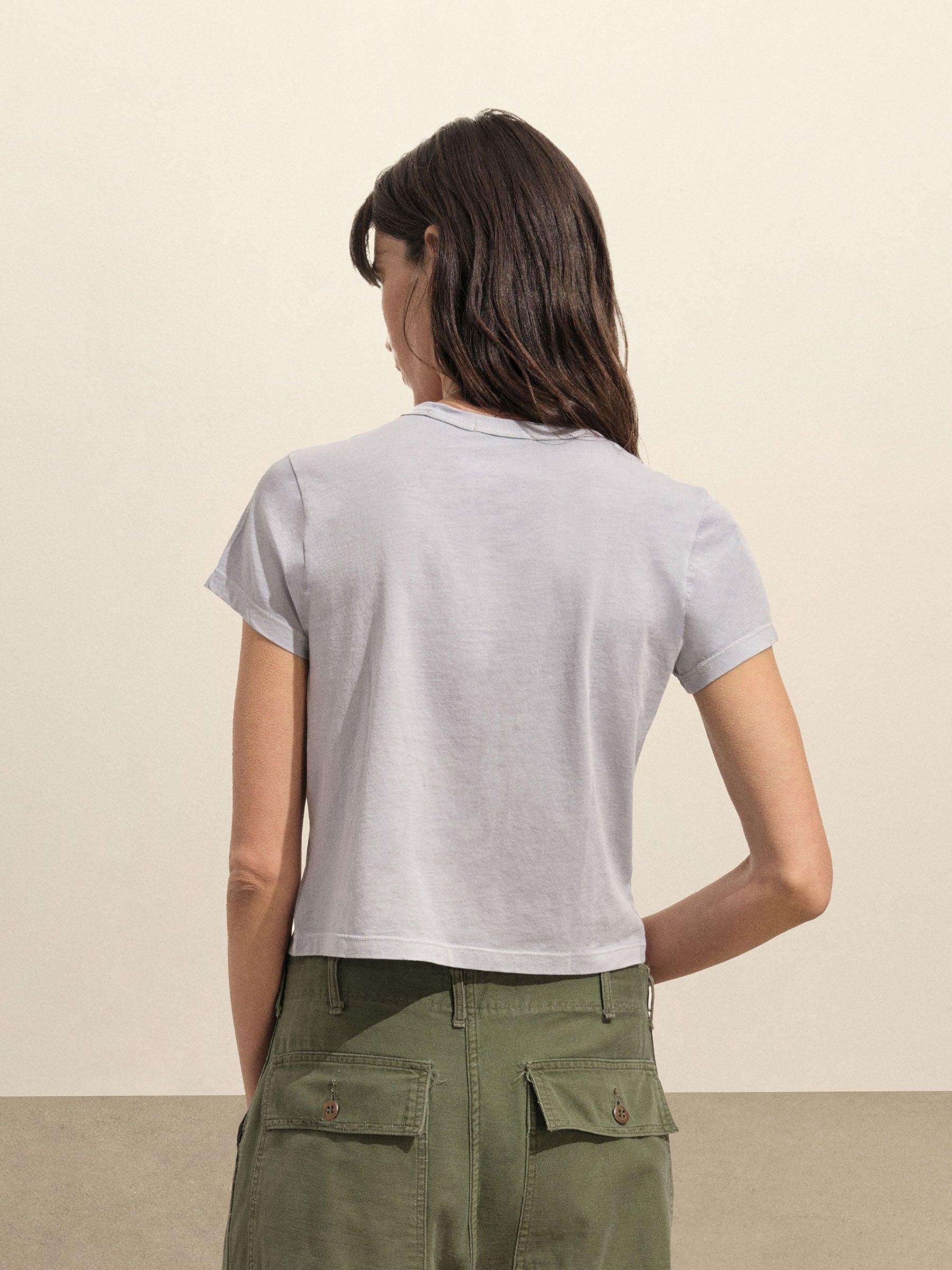 Dusty Blue Venice Wash Pima Boxy Crew Product Image