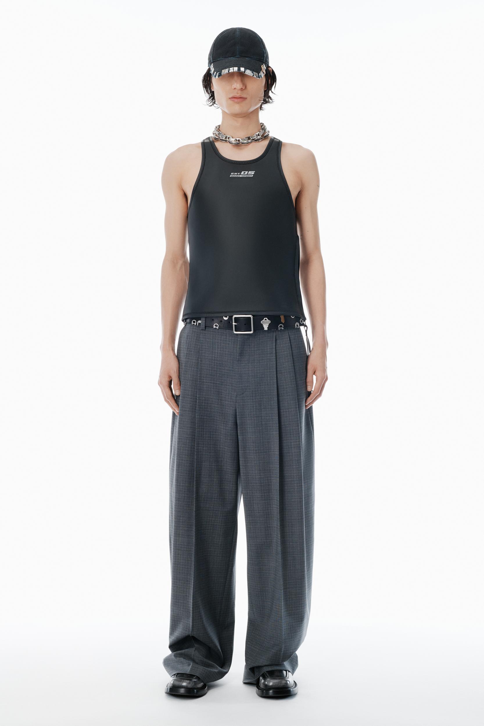 Dark Grey Wool-blend Pants Product Image