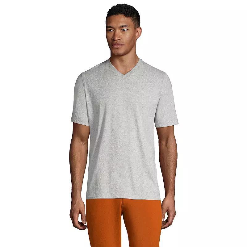 Men's Lands' End Super-T V-Neck Tee, Size: Large, Radiant Blue Product Image