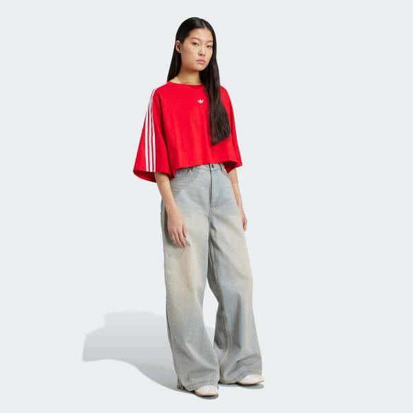 adidas Adilenium Season 3 Boxy Oversized Tee White XL Womens Product Image
