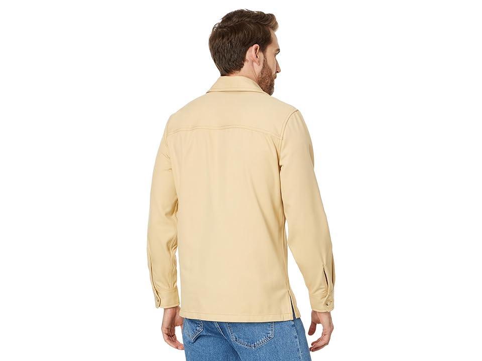 Lacoste Long Sleeve Overshirt Fit Button-Down Shirt w/ Two Front Pockets (Croissant) Men's Jacket Product Image