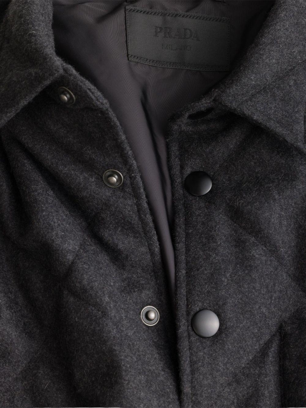 quilted cashmere shirt jacket Product Image