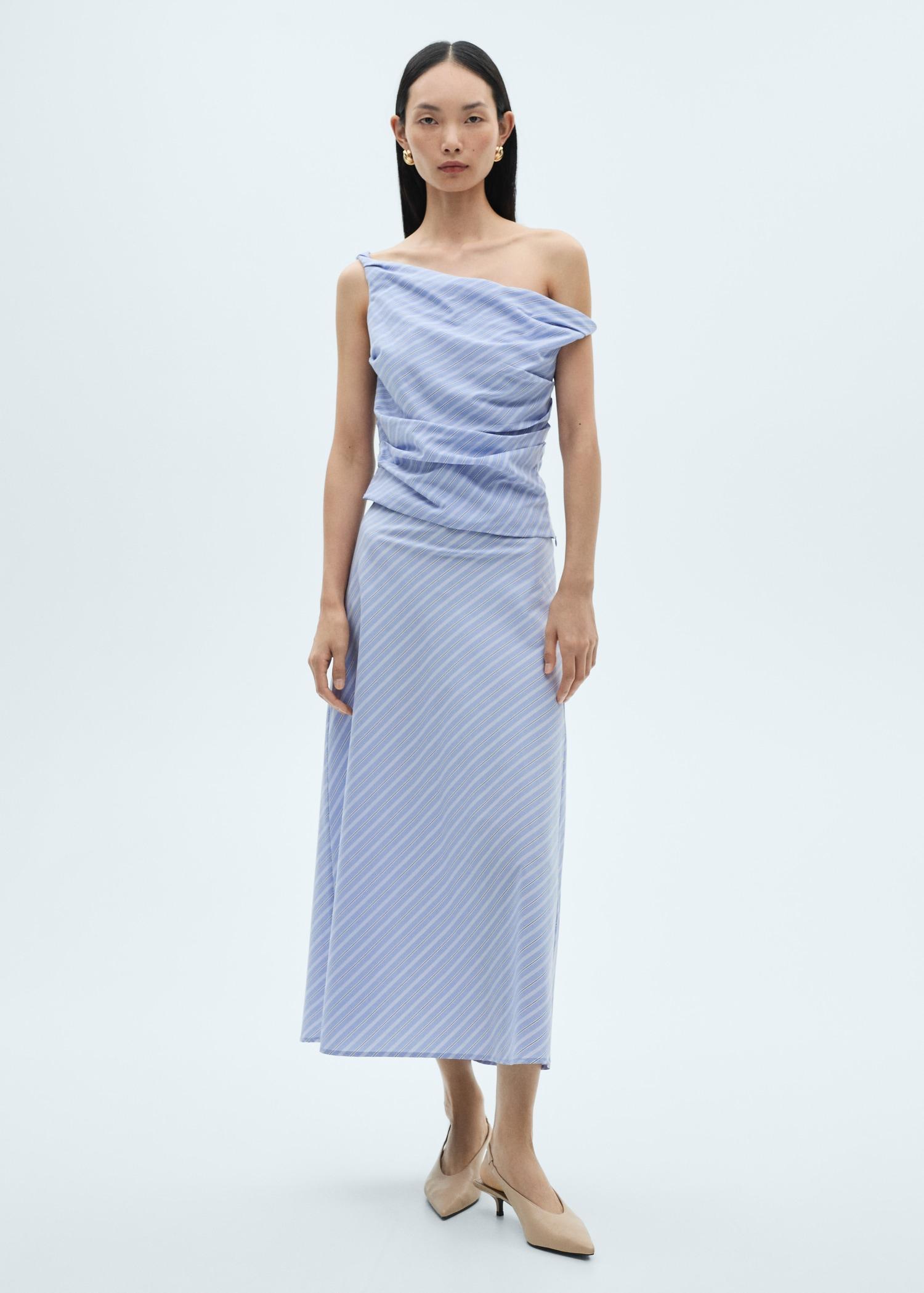 Striped midi skirt - Women | MANGO USA Product Image