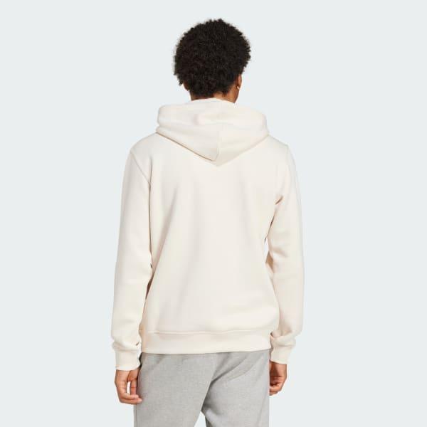 adidas Trefoil Essentials Hoodie Wonder White M Mens Product Image
