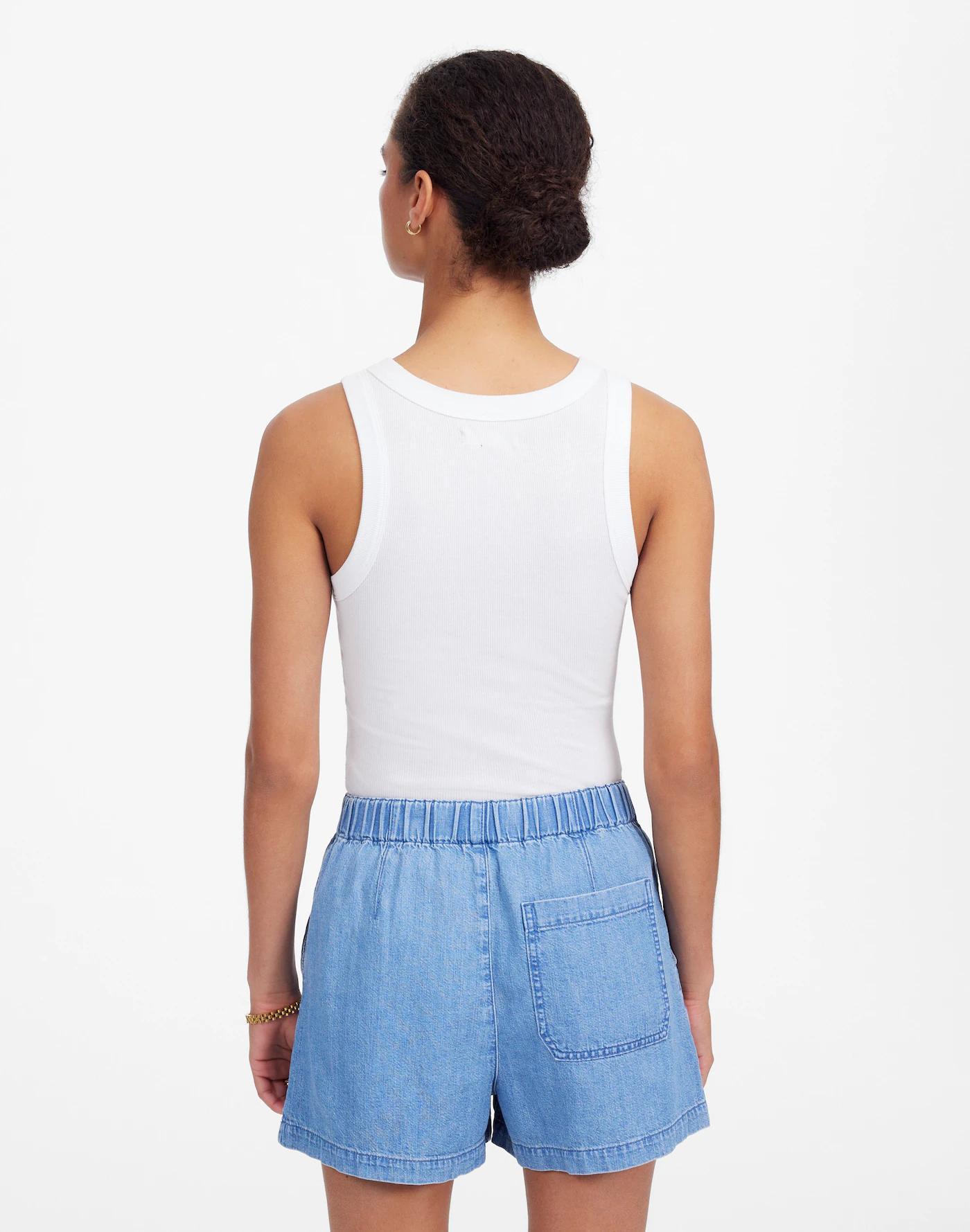 Denim Pull-On Shorts in Marnie Wash Product Image