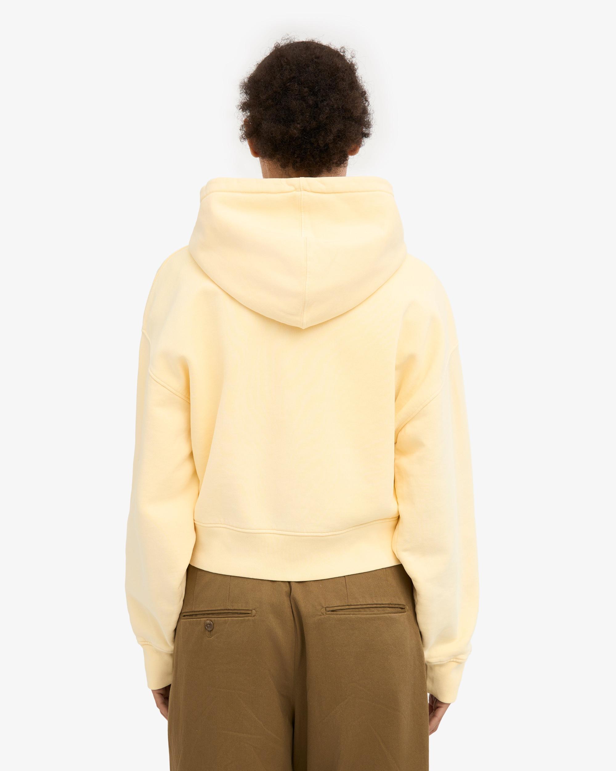 Organic Crop Zip Hood - Soft Yellow Product Image