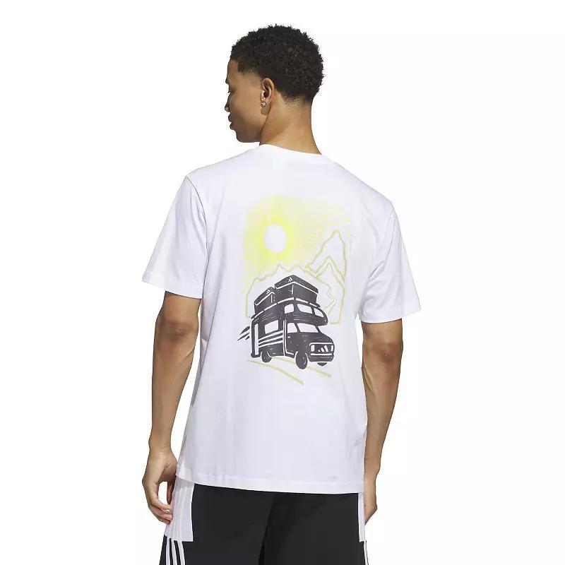 adidas Jet Set Camper Graphic Tee White 3XL Mens Product Image