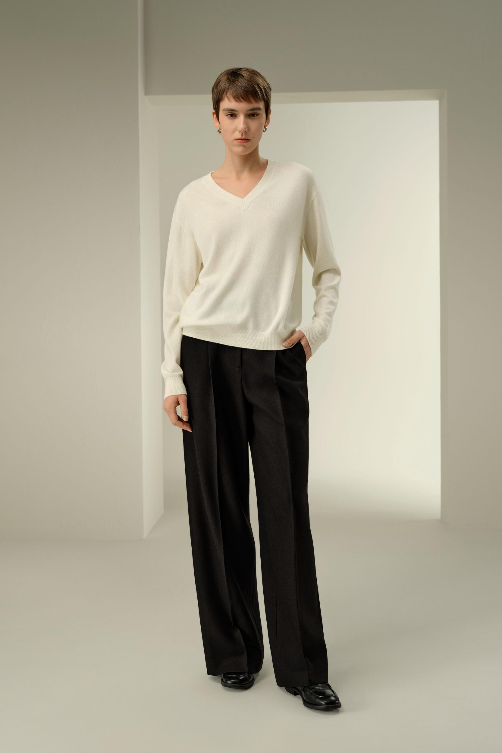 Silk-Wool Tweed Blend Trousers Product Image