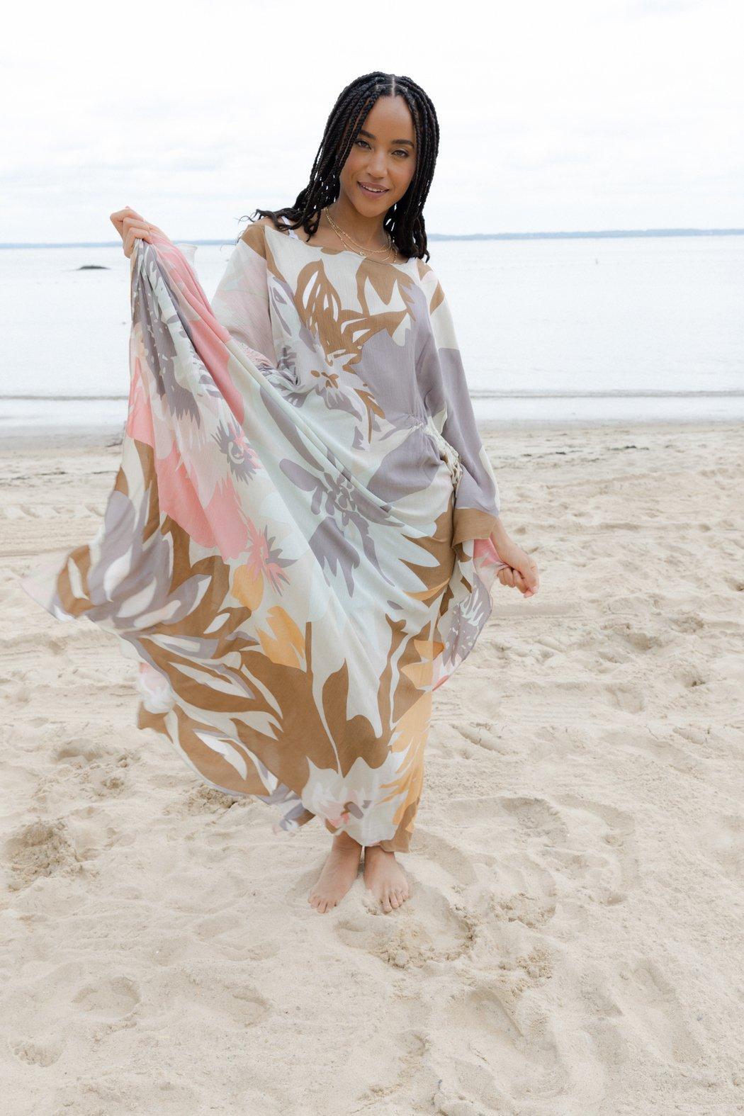 Multicolor Floral Kaftan Maxi Product Image
