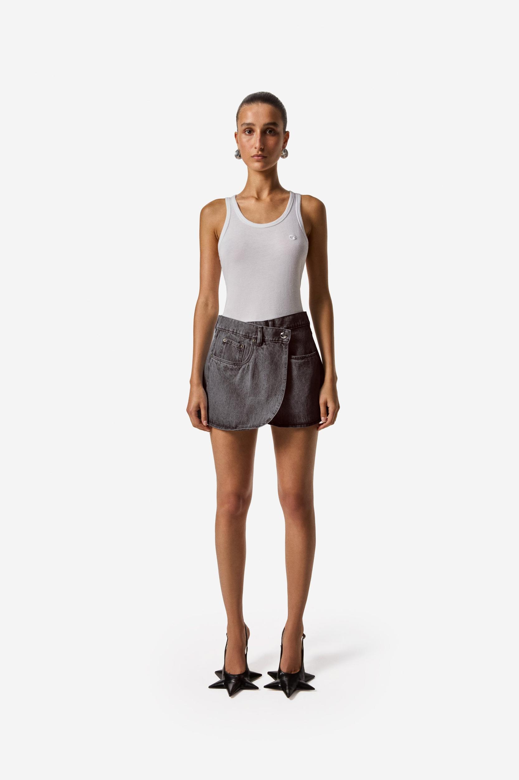 Denim Mini Skirt Product Image